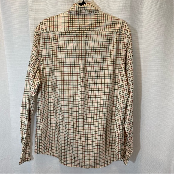 Ralph Lauren Mens Classic Fit Button Up Shirt in Cream/Brown/Red Plaid - Picture 3 of 8